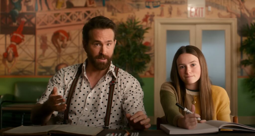 Ryan Reynolds and Cailey Fleming in IF.