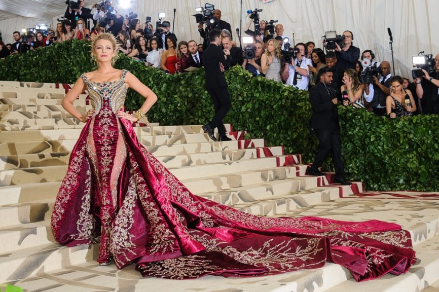 Blake Lively at the Met Gala in 2018.
