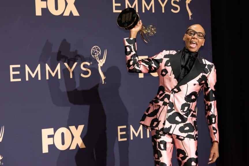 RuPaul with an award