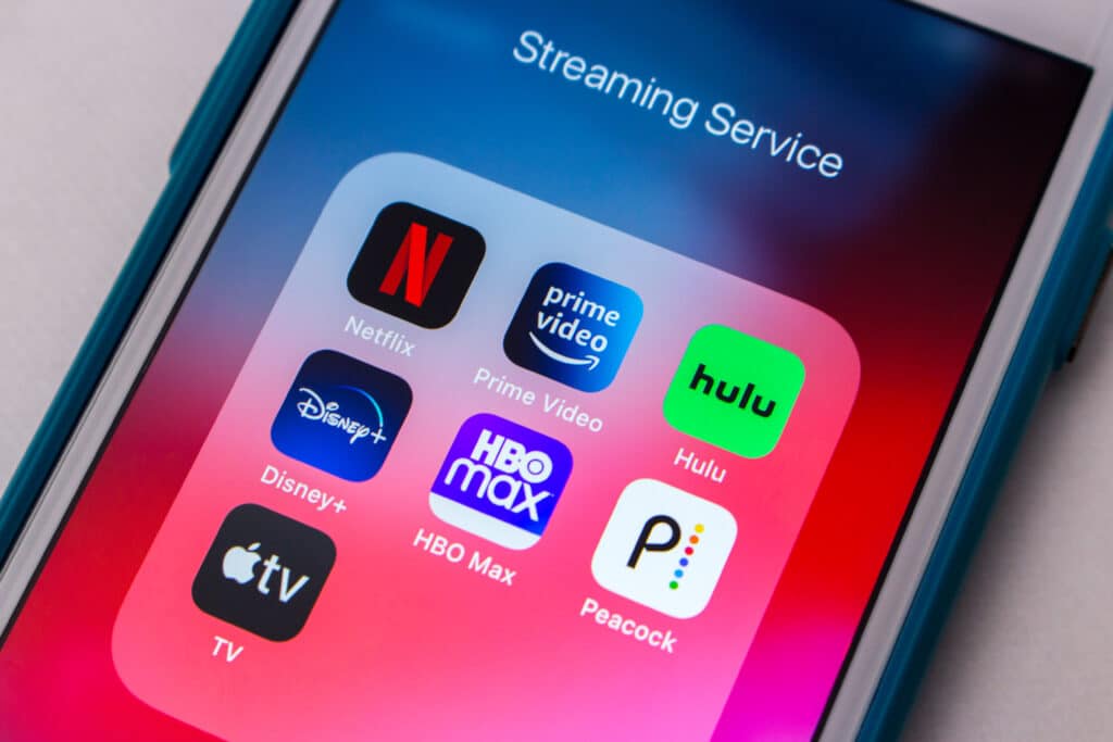 Streaming service array. Credit: Shutterstock/Koshiro K.