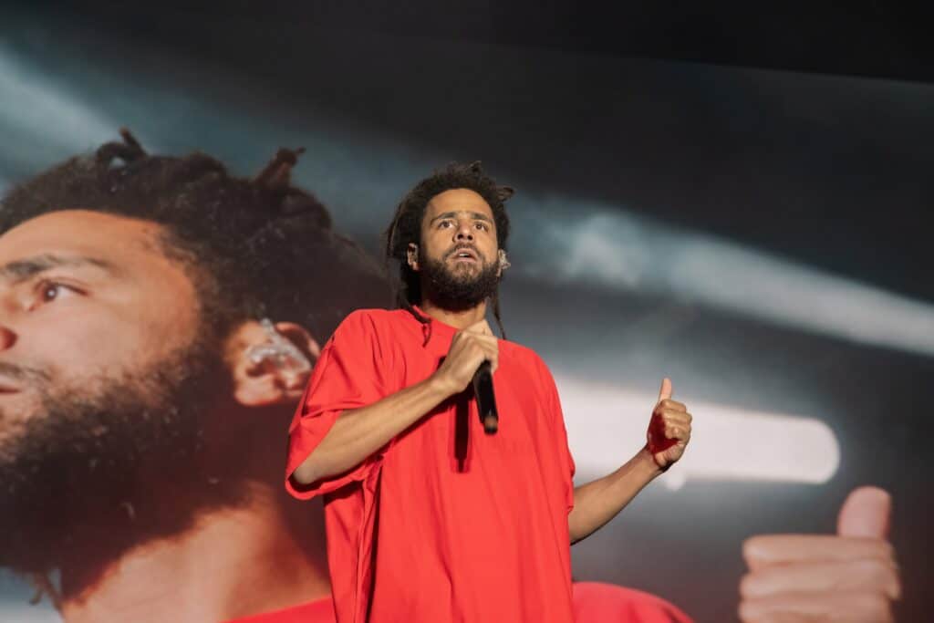 J. Cole in Tennessee preforming Credit: Shutterstock/L Paul Mann