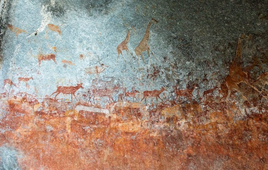 Rock Paintings By Bushmen Dating Back To The Stone Age