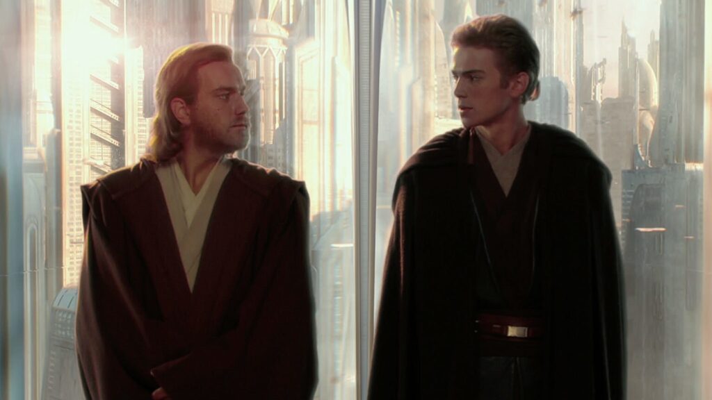 Ewan McGregor and Hayden Christensen in Star Wars: Episode II – Attack of the Clones.