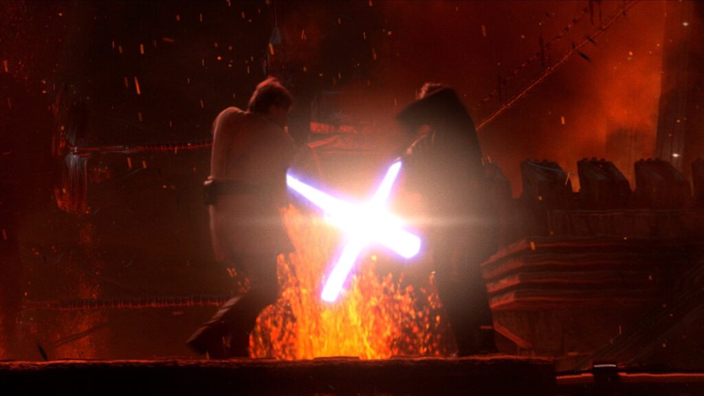 Ewan McGregor and Hayden Christensen in Star Wars: Episode III – Revenge of the Sith.
