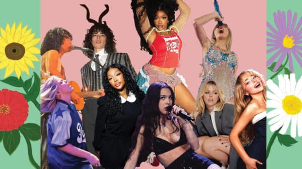 Pop singers wearing summer outfits