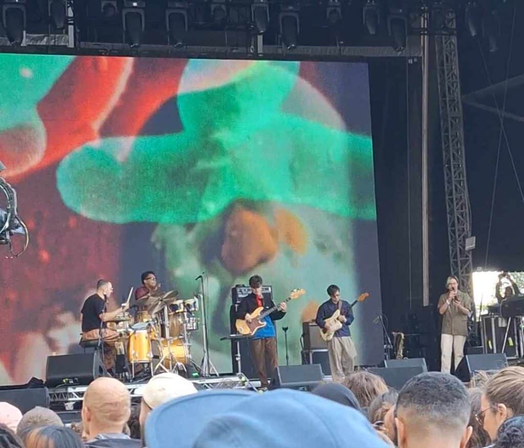 BADBADNOTGOOD performing on the Mainline stage at Cross the Tracks
