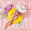 Woman sitting on a round floaty with the words "Hot Girl Summer" in the background.