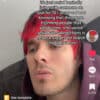 A screenshot of one of Knight's TikToks, with the caption "it's just weird basically living with someone on tour for 10+ years and not knowing that they were harming people that whole time, Otto Wood serial killer allegations is never a suggested search I thought I''d see."