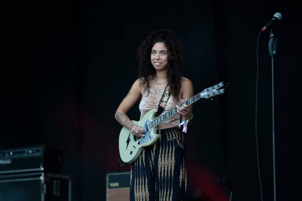 Indigo De Souza performing in Hamburg, Germany in 2022. Artist performing at All Things Go Music Festival 2024