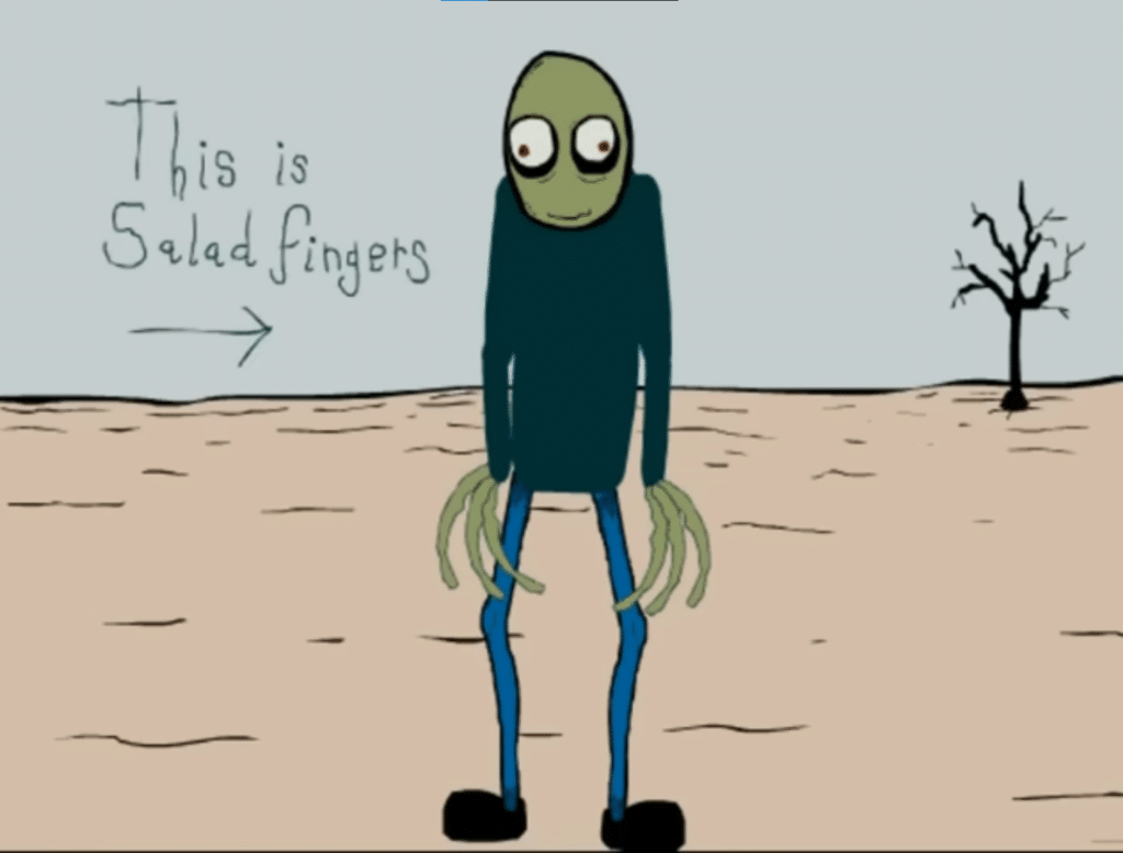 An early example of a successful web animation, that being, Salad Fingers.