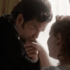Colin Bridgerton kissing the hand of Penelope featherington