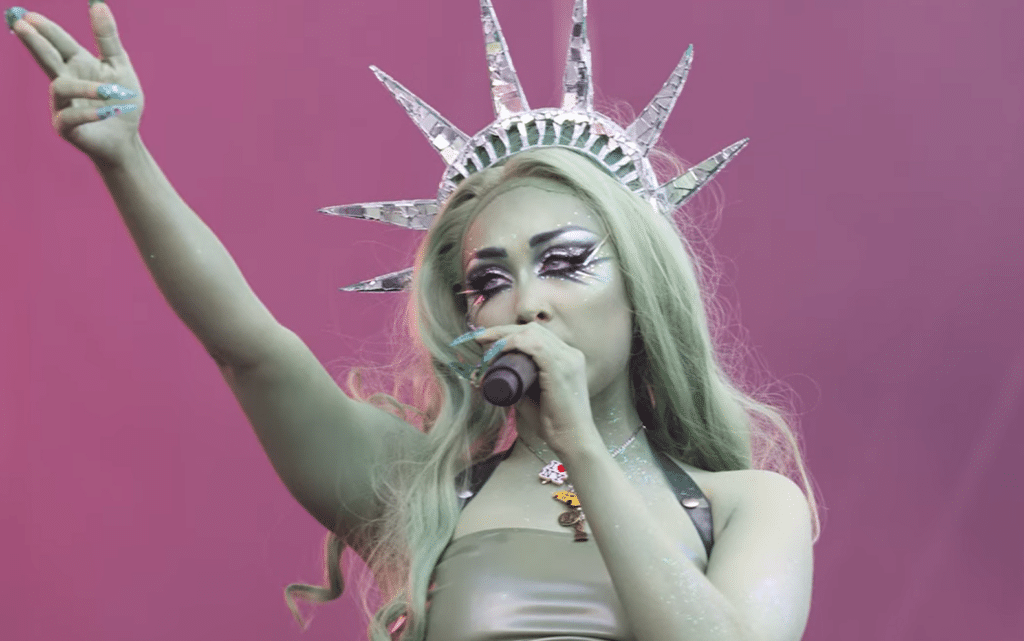 Chappell Roan dressed as the Statue of Liberty.