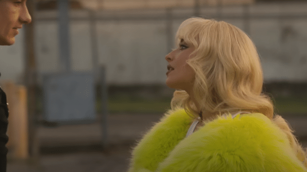 Sabrina Carpenter from her music video 'Please Please Please'