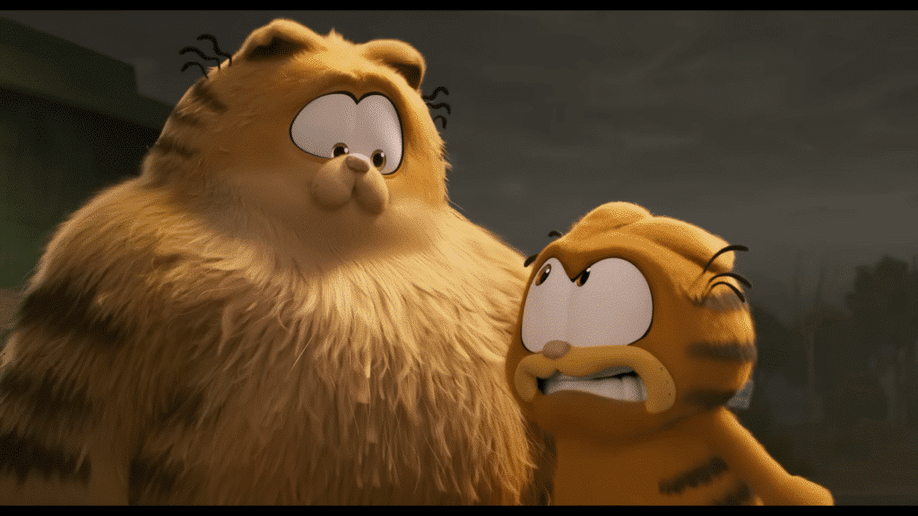 Garfield looking angry at Vic