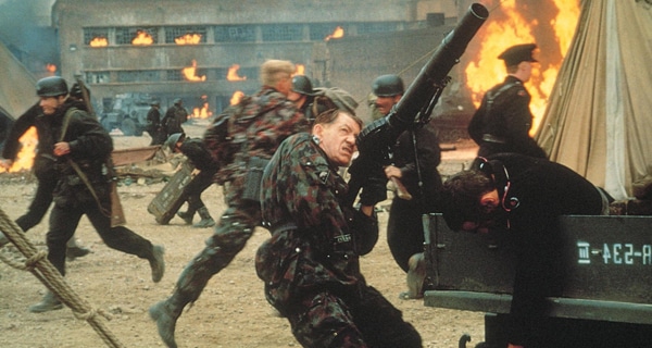 A battle rages on lead by King Richard III (Ian McKellen).