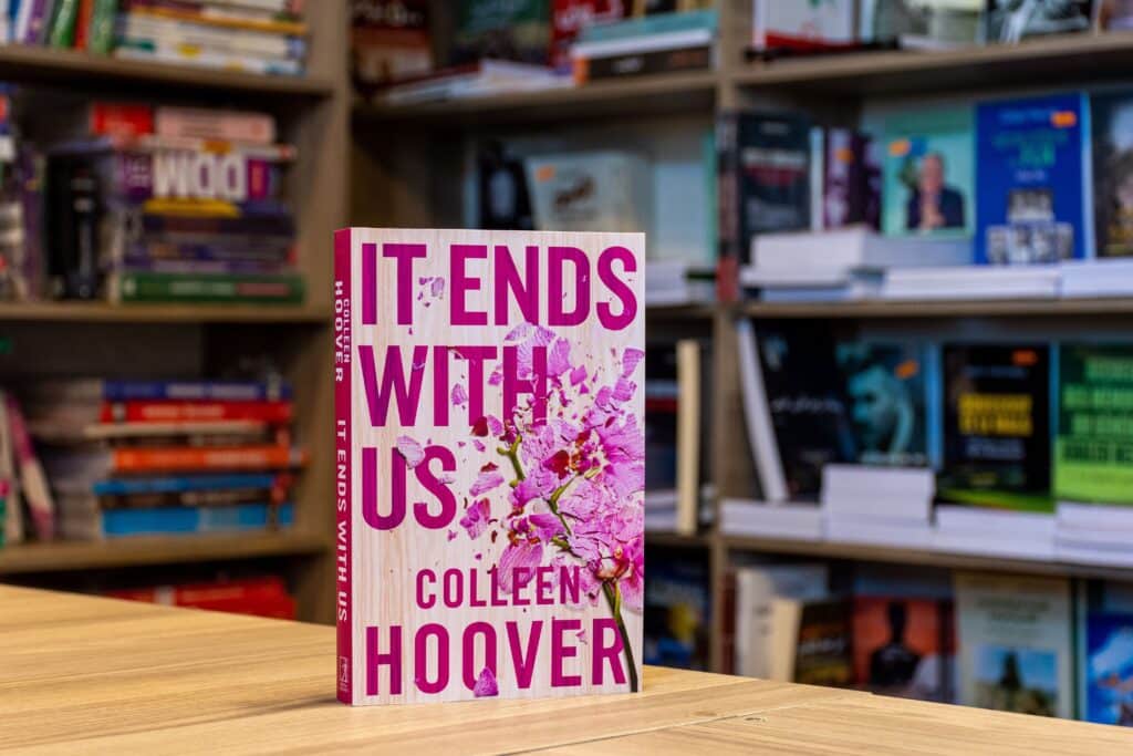 The paperback book version of "It Ends With Us"