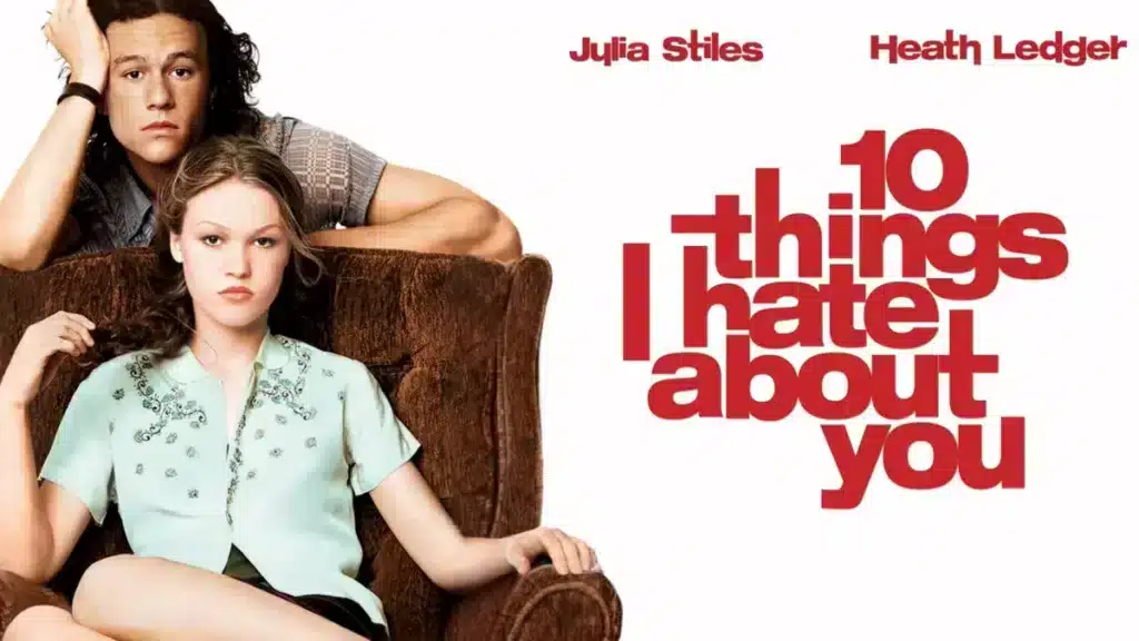 the movie cover for 10 things I hate about you.