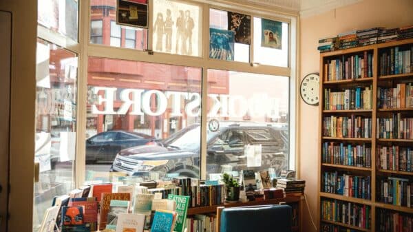 A photo of the inside of a bookstore