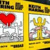 Advertisements for the Keith Haring: Art is for Everybody show at The Broad are plastered on a wall.
