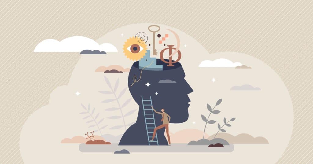 Illustration of an open mind, representing knowledge and curiosity.