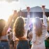 music festival goers