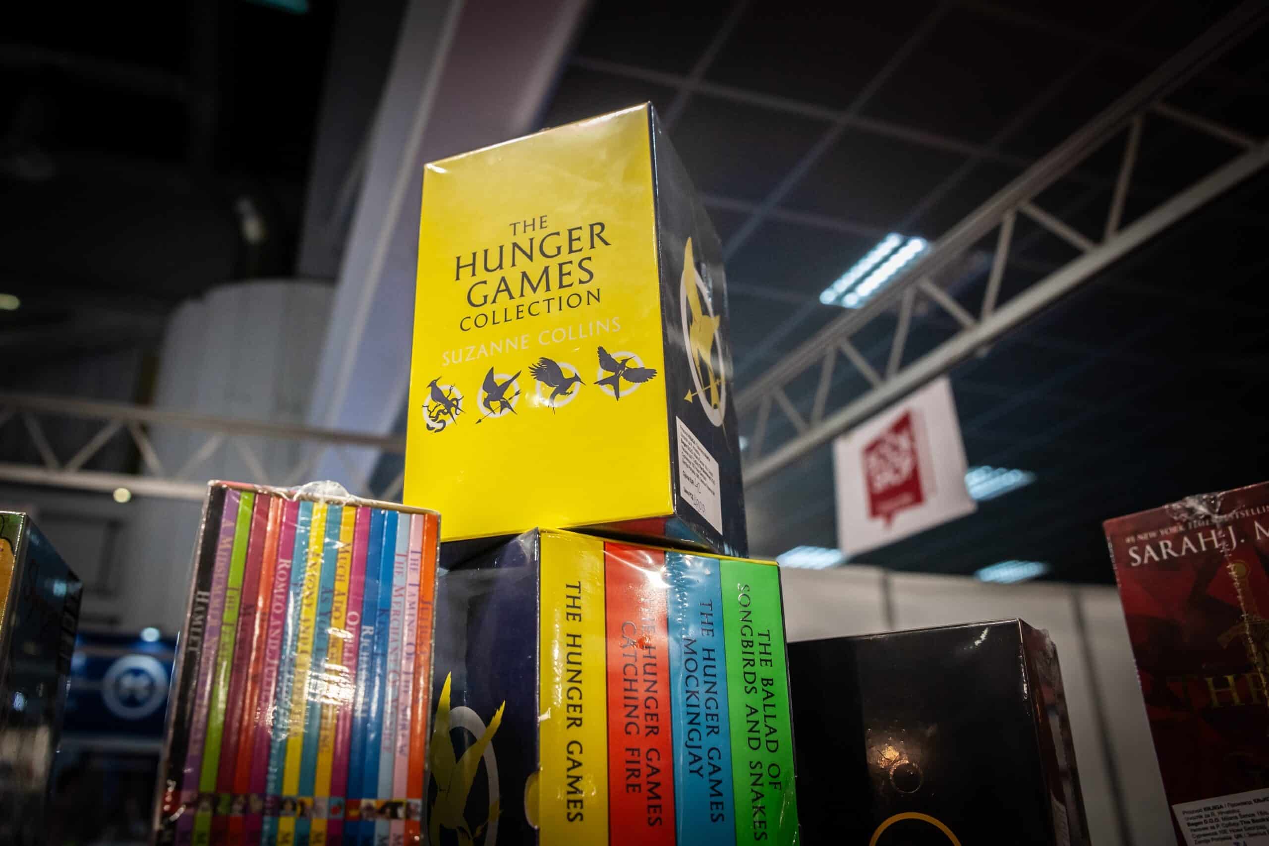 Hunger Games Books on shelf