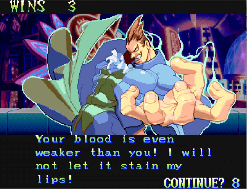 Demetri Maximoff win quote in Darkstalkers