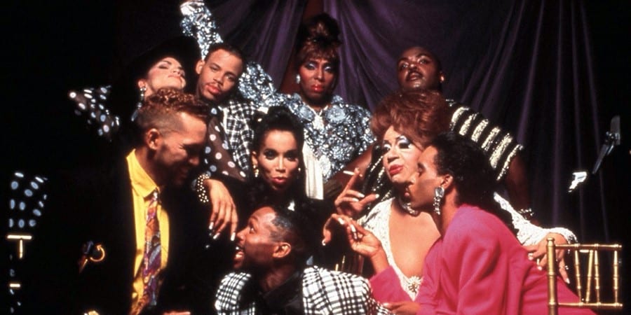 Scene of Paris is Burning (1990) with queer people of color talking.