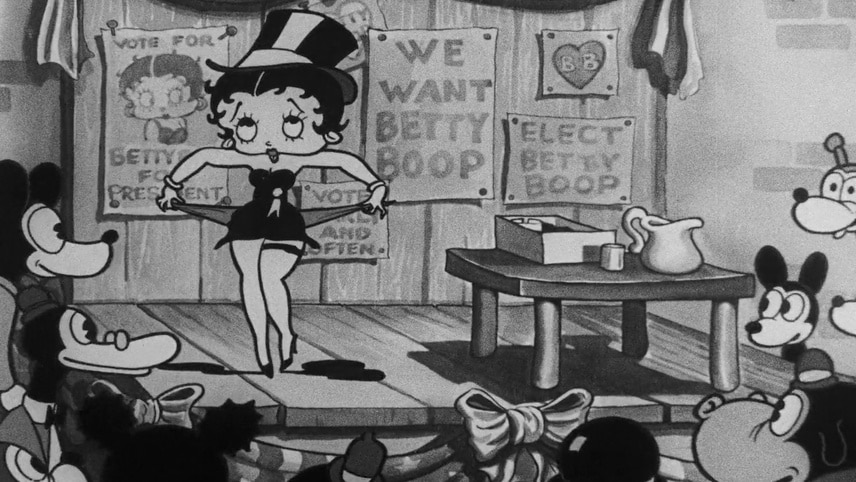 Betty Boop at her campaign for President.