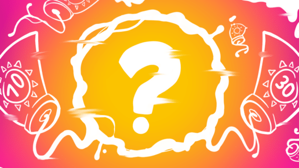 Brightly colored image with sunscreen tubes and question mark to debunk myths