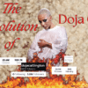 Doja Cat standing gin front of flames and several of her follower counts.