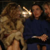 Miranda, Carrie, Charlotte and Samantha from Sex and the City share a lighthearted bonding moment in the back of a cab in Season 1, Episode 4.