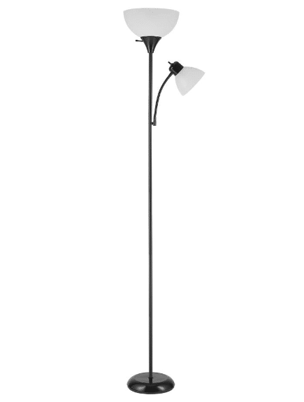 An image from amazon.com showing the back to school dorm room essential product: A two in one dorm floor lamp.
