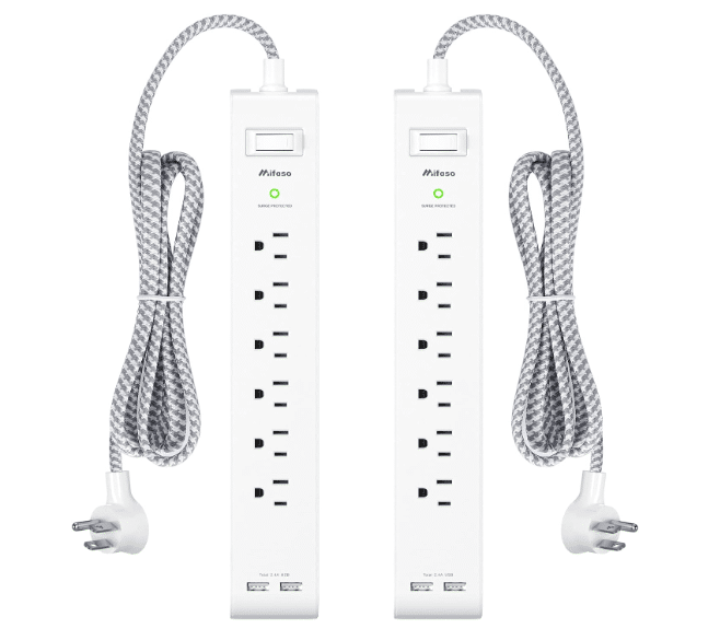 An image from amazon.com showing the back to school college dorm product: Extension Cords