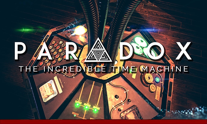 Logo for Paradox The Incredible Time Machine.