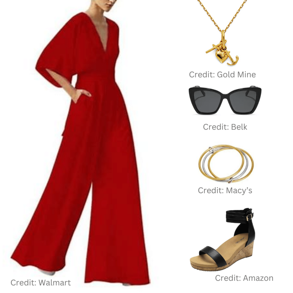 Summer outfit inspired by Negroni cocktail drink