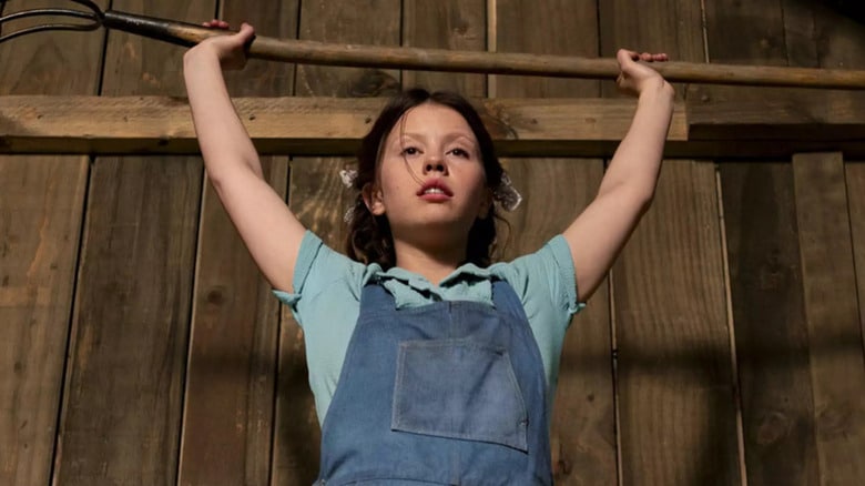 Mia Goth as Pearl, in Pearl.