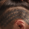 Jason Momoa's head tattoo.