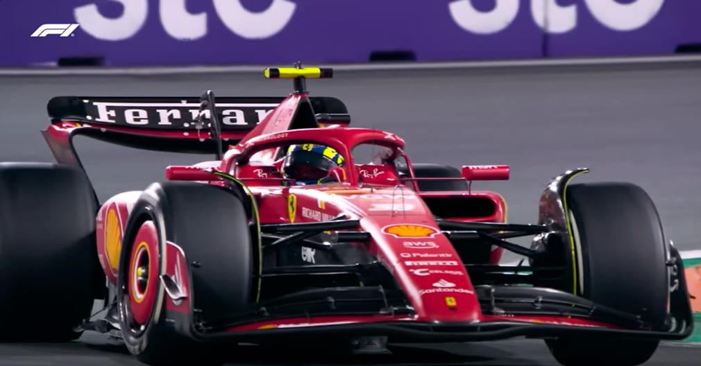 Ferrari F1 car at the Saudi Arabian GP