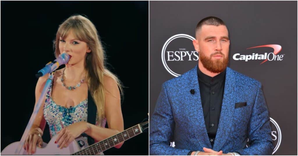 Taylor Swift and her boyfriend Travis Kelce.
