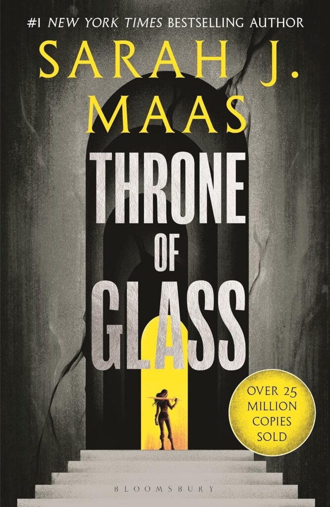 Picture of the front cover of the paperback bloomsbury edition of Throne of Glass
