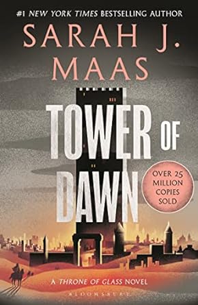Picture of the front cover of the paperback Bloomsbury edition of Tower of Dawn