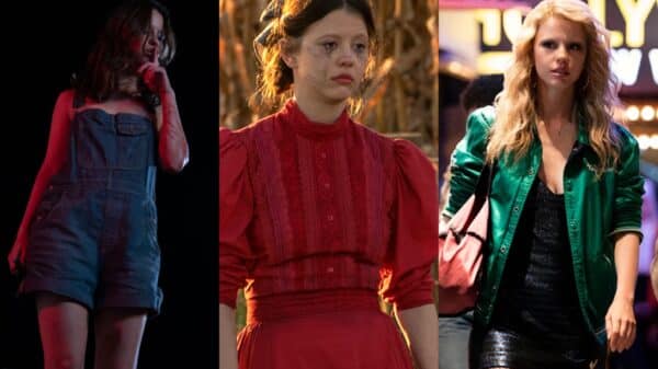 Mia Goth in X, Pearl, and MaXXXine.