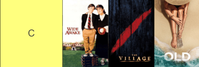 C Tier ranking of M. Night Shyamalan tier list ranking