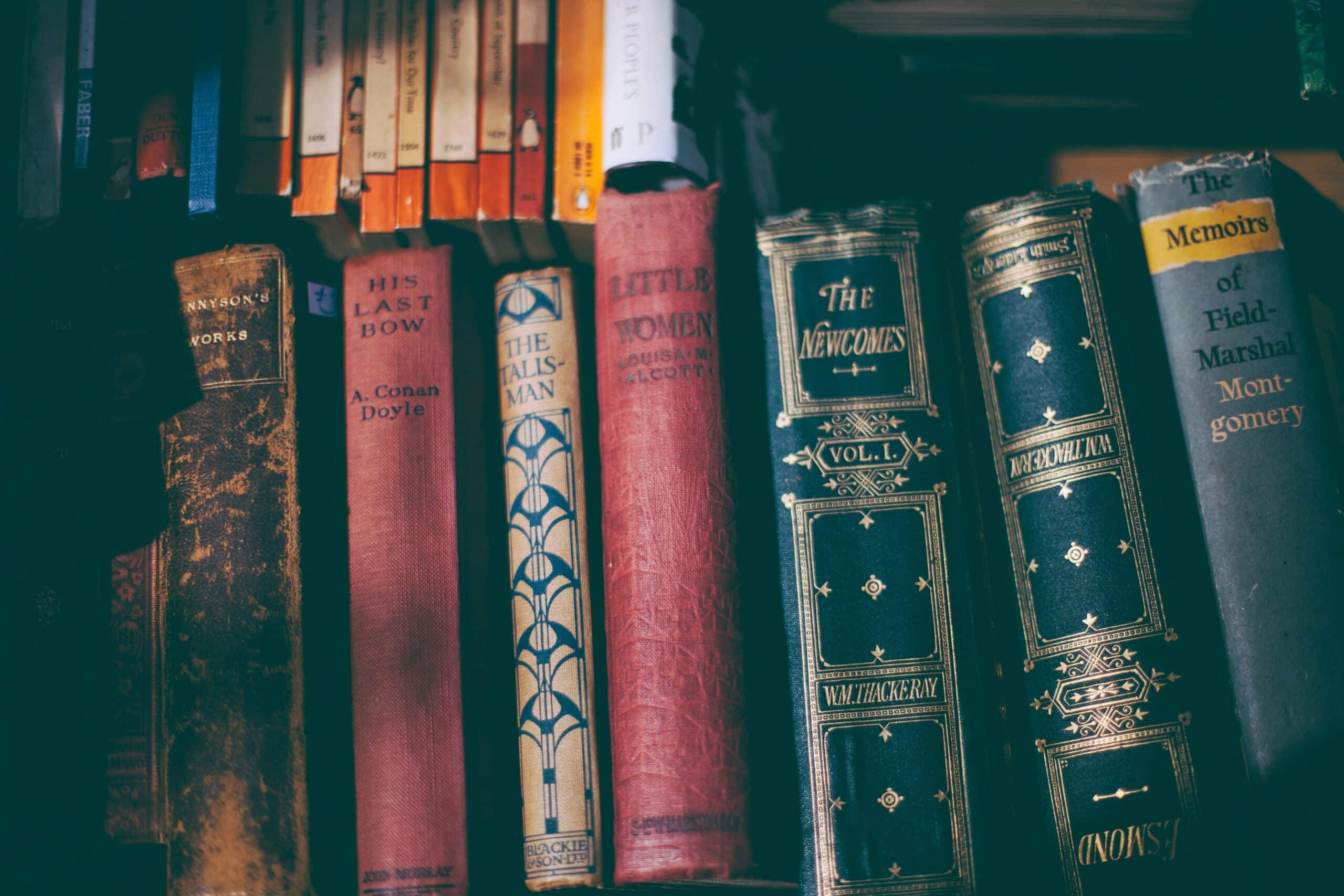 A pile of classic books.