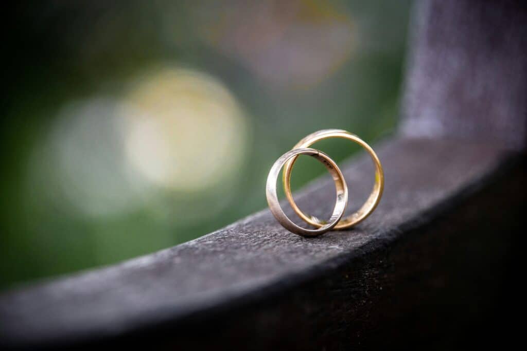 Wedding rings together