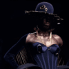 Model walking down runway