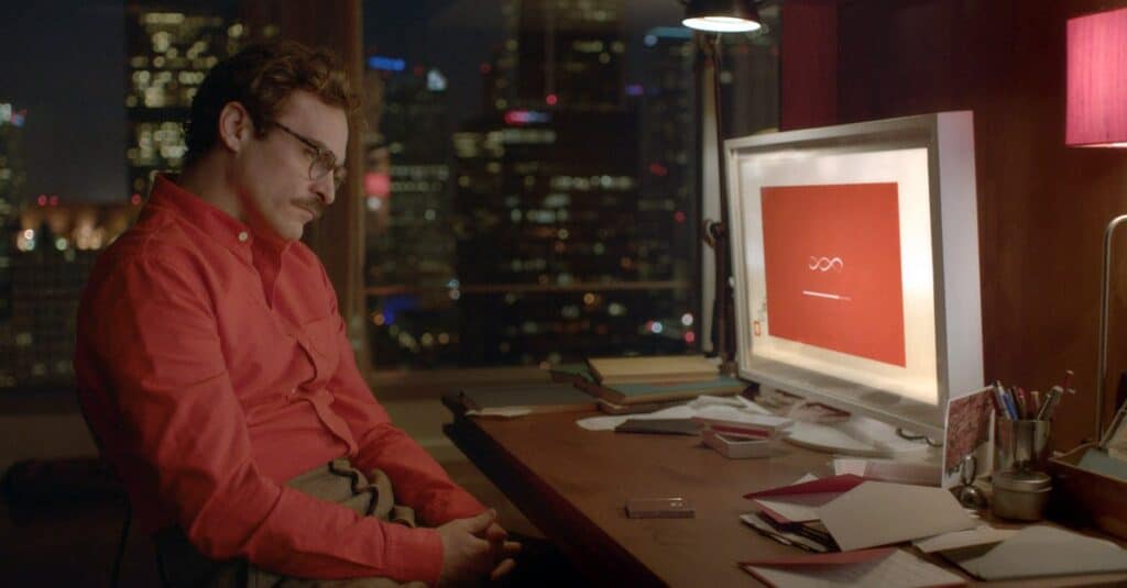 Joaquin Phoenix in Her (2013).