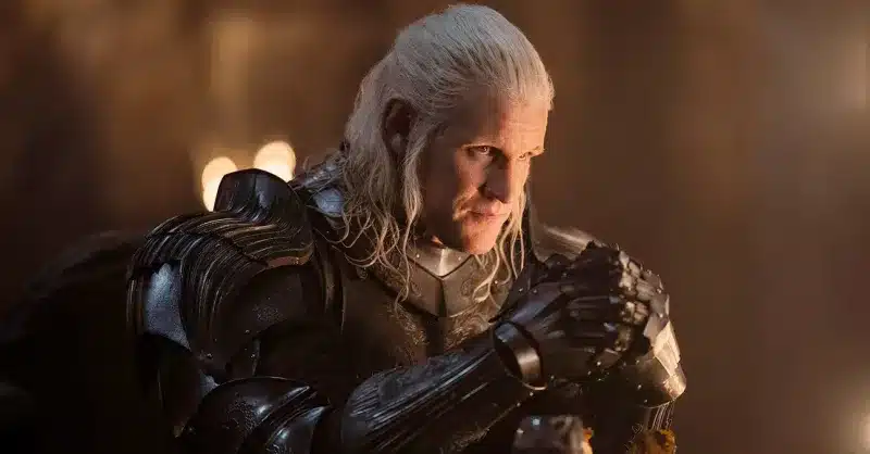 Daemon Targaryen sitting alone, menacingly.