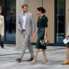 Harry and Megan walking.